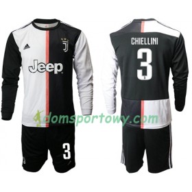 Koszulka Juventus Chiellini 3 Dziecięcy Domowe Koszulki Piłkarskie 2019-2020 Długi Rękaw